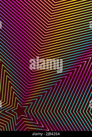 Minimal cover design template. Modern brochure layout. Rainbow vibrant halftone gradients on wine red background. Optimal trendy abstract cover design Stock Vector