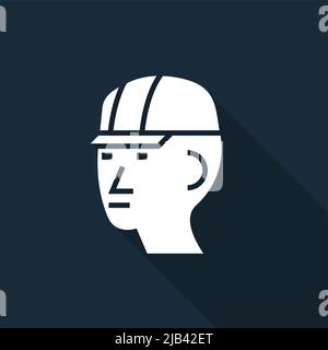 Wear Hard Hat Sign Isolate On White Background,Vector Illustration Stock Vector
