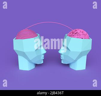 Understanding Something Face Illustration for Logic and Language Stock Photo - Alamy