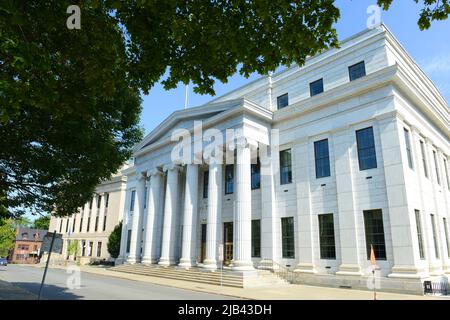 New York Court of Appeals Building was built with Greek Revival style in 1842 in downtown Albany, New York State NY, USA. Stock Photo