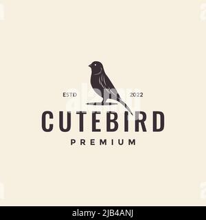 simple bird hipster canary logo design vector graphic symbol icon illustration creative idea Stock Vector