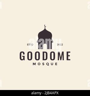 hipster minimal dome mosque logo design vector graphic symbol icon illustration creative idea Stock Vector