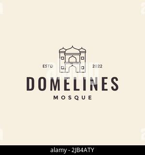 simple hipster mosque gate logo design vector graphic symbol icon illustration creative idea Stock Vector