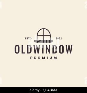 line curve old window hipster logo design vector graphic symbol icon illustration creative idea Stock Vector