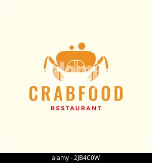 orange crab simple modern logo design vector graphic symbol icon illustration creative idea Stock Vector