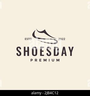 minimal shape shoes skate logo design vector graphic symbol icon illustration creative idea Stock Vector