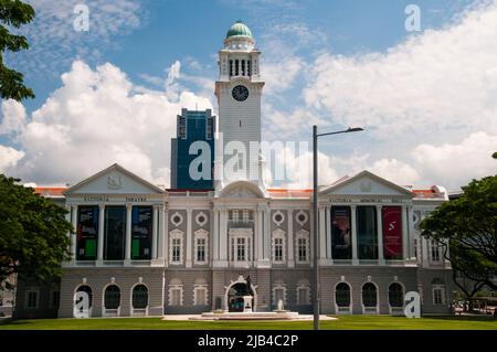 Victoria Theatre and Concert Hall (1905) in the Civic District, Singapore Stock Photo