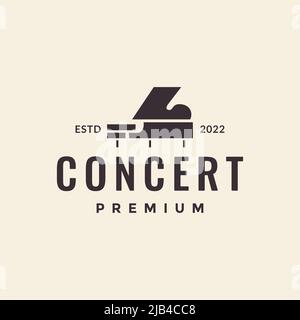 minimal shape piano musical hipster logo design vector graphic symbol icon illustration creative idea Stock Vector