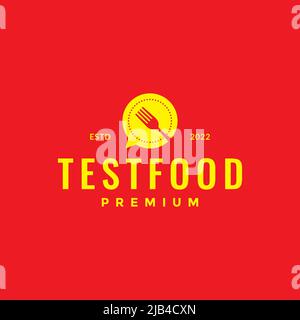 bubble chat talk with fork logo design vector graphic symbol icon illustration creative idea Stock Vector