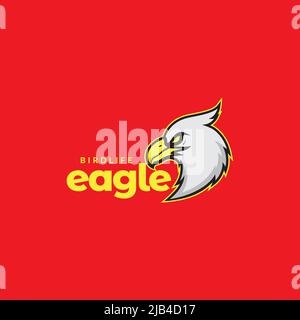 eagle head white modern abstract logo design vector graphic symbol icon illustration creative idea Stock Vector