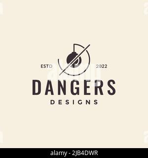 simple boom danger logo design vector graphic symbol icon illustration creative idea Stock Vector