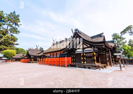 Sumiyoshi taisha, also known as Sumiyoshi Grand Shrine, is a Shinto shrine in Sumiyoshi-ku, Osaka, Osaka Prefecture, Japan. Stock Photo