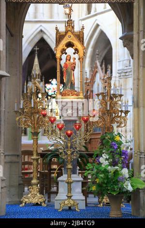 Gothic Basilica of Notre Dame, LEpine, Marne department, Grand Est region, France Stock Photo