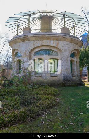 Aquarium in the garden of the Art Nouveau Museum Musee de l'Ecole de Nancy, Nancy, department of Meurthe-et-Moselle, Grand Est region, former capital Stock Photo