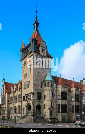 Historical Museum, Musee historique in neo-Renaissance style with hints of neo-Gothic and Art Nouveau, Haguenau, German Hagenau, Departement Stock Photo