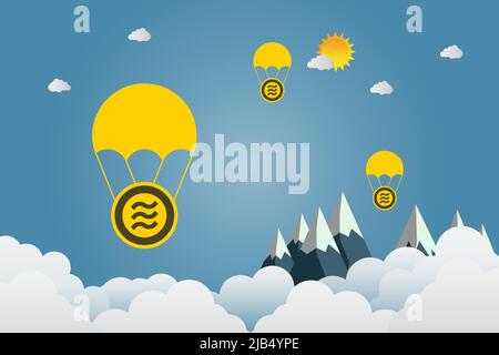 Libra coin flat vector.logo finance,Vector Illustration Stock Vector