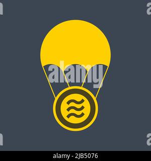 Libra coin flat vector.logo finance Stock Vector