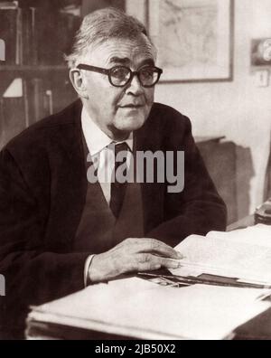 Photo Ancienne De Karl Barth (1957) – Théologien Suisse – Tirage D'époque