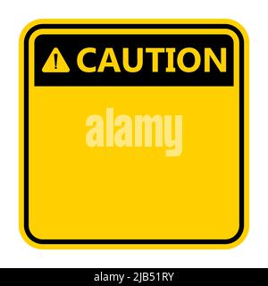 symbol yellow caution sign icon,Exclamation mark ,Warning Dangerous icon on white background Stock Vector