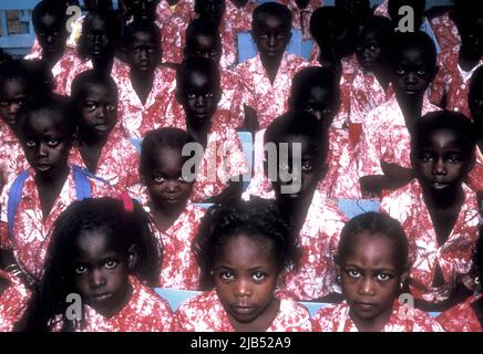 Pupils at a Christian nursery school in Banjul, Gambia Stock Photo