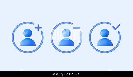 3d User icon Stock Vector