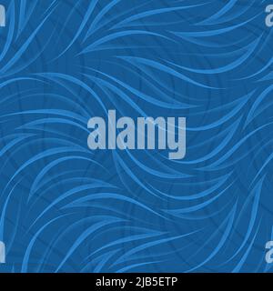 Stylized vector seamless texture of water waves or currents.Vector abstract seamless pattern of curved lines. Stock Vector