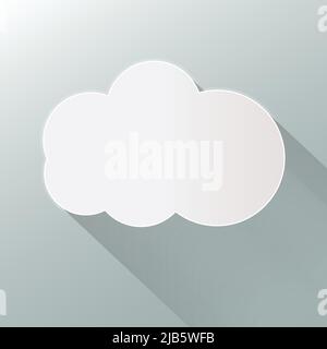 cloud icon isolated on background. Cloud flat illustration vector. eps10 format. Stock Vector