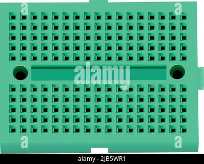 Breadboard 170 points illustration electronic Stock Vector