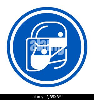 Simple wear protective Face shield icons for your design Stock Vector