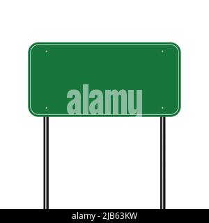 sign road green,Sign board black on white background.vector illustration Stock Vector