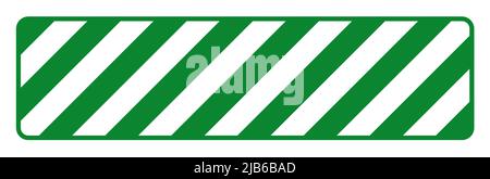 Green / White Striped Floor Sign On White Background Stock Vector