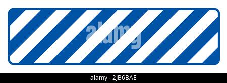 Blue / White Striped Floor Sign On White Background Stock Vector