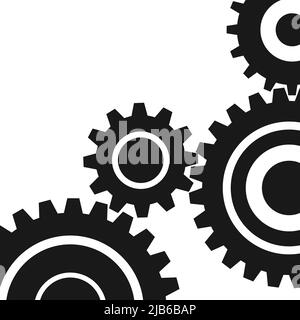 four pieces gears set icon on background,Vector illustration Stock Vector