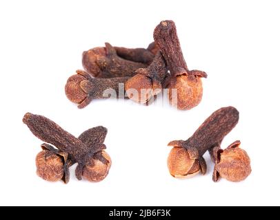 Dry cloves isolated on white background. Cloves spice. Spices and herbs Stock Photo