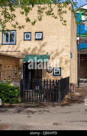 A section of the Byker Wall housing estate, designed by Ralph Erskine, Newcastle upon Tyne, UK. Stock Photo