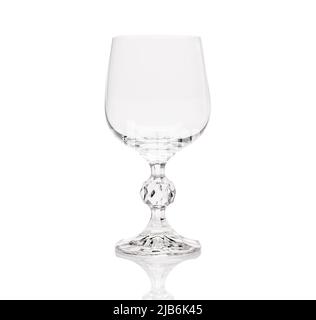Empty wineglass isolated Stock Photo