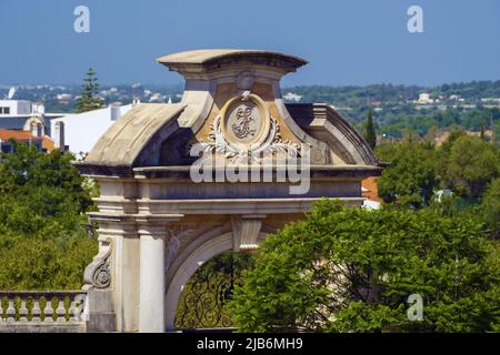 Detail of the entry of the Estoi palace, Algarve, Portugal Stock Photo