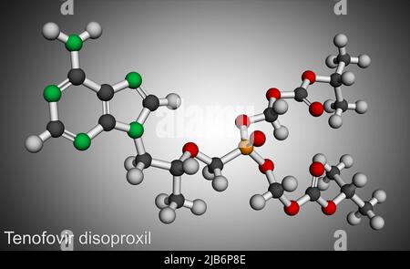 Tenofovir Disoproxil Molecule. It Is Prodrug Of Tenofovir, Used In The ...