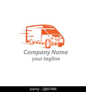 Simple van or car logo for transportation company. EPS 10 Stock Vector