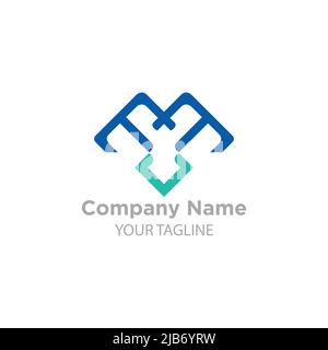 mc latter logo with gray and blue colour.EPS 10 Stock Vector