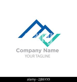mc latter logo with gray and blue colour.EPS 10 Stock Vector