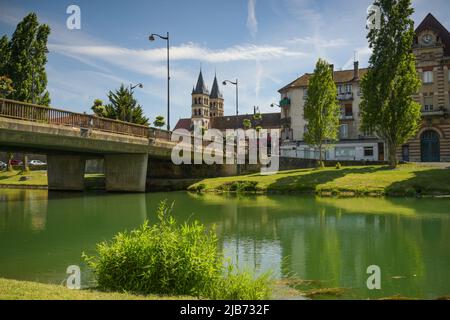 Landscape photography of the ctown of Melun in Seine et Marne in France Stock Photo