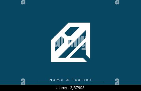 Alphabet letters Initials Monogram logo BA, AB Stock Vector