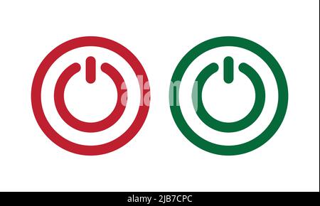 On and Off Toggle Switch Buttons, user Interface, vector icon Illustration. Stock Vector