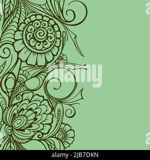 Seamless border with ethnic ornament elements and paisleys. Folk ...