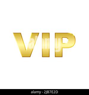 VIP word by golden letters isolated on white Stock Photo