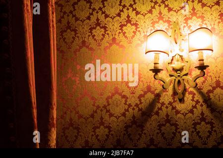 Vintage venetian background. Retro pattern in this old decorative wallpaper. Stock Photo