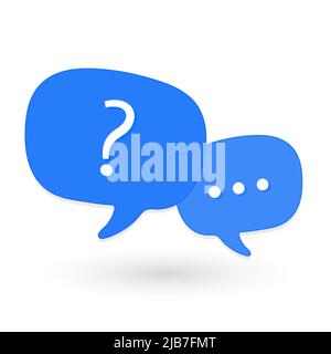 Questions and answers icon. Question support icon or logo isolated sign symbol vector Stock Vector
