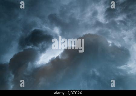 A Blue Thunder Cloud before a Storm Stock Photo