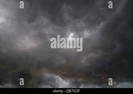 Storm Clouds rolling in before Rain Stock Photo